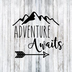 Adventure Awaits! Travel Car Window Decal Sticker